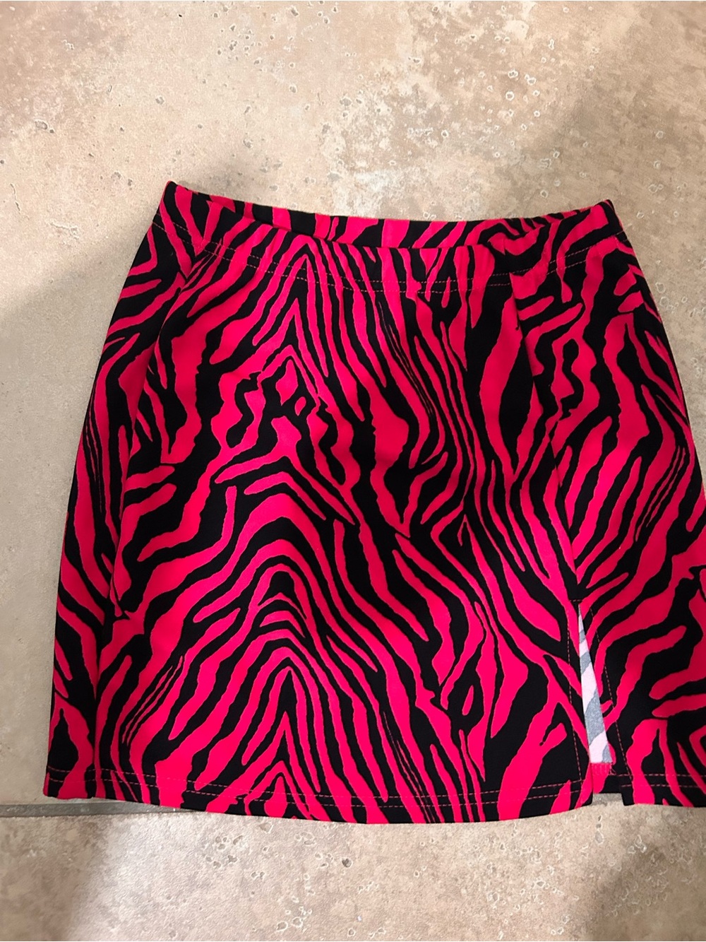 Zebra Print Mini Skirt